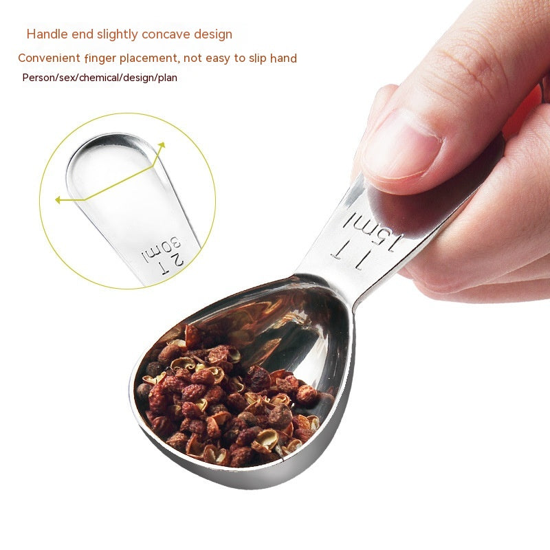 Stainless Steel Measuring Spoon Suit Coffee Scale Baking Utensils