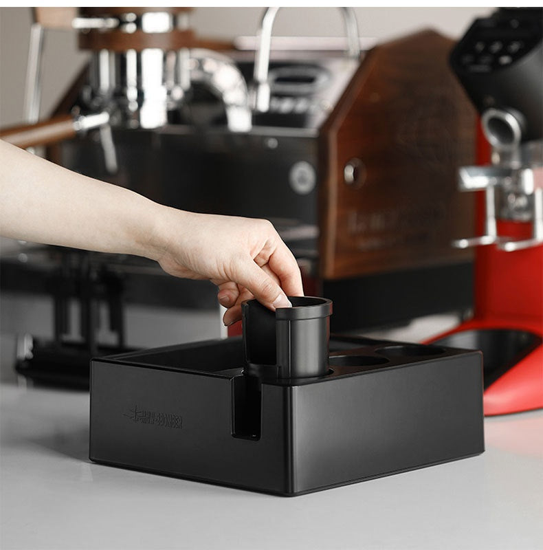 Multifunctional Grounds Box Italian Coffee Handle Bracket Powder Tamper Pressure Filling Storage Seat