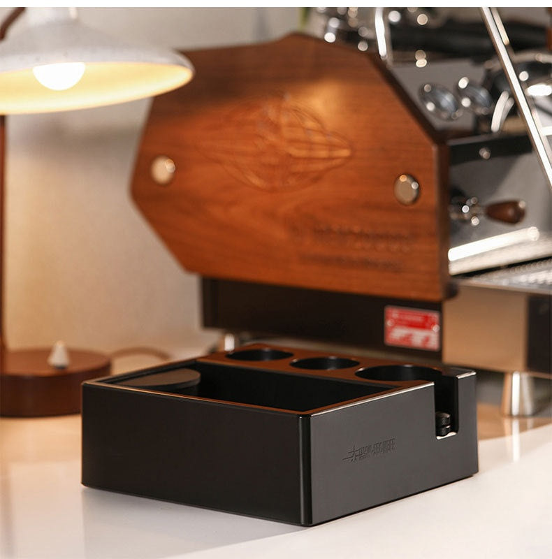 Multifunctional Grounds Box Italian Coffee Handle Bracket Powder Tamper Pressure Filling Storage Seat