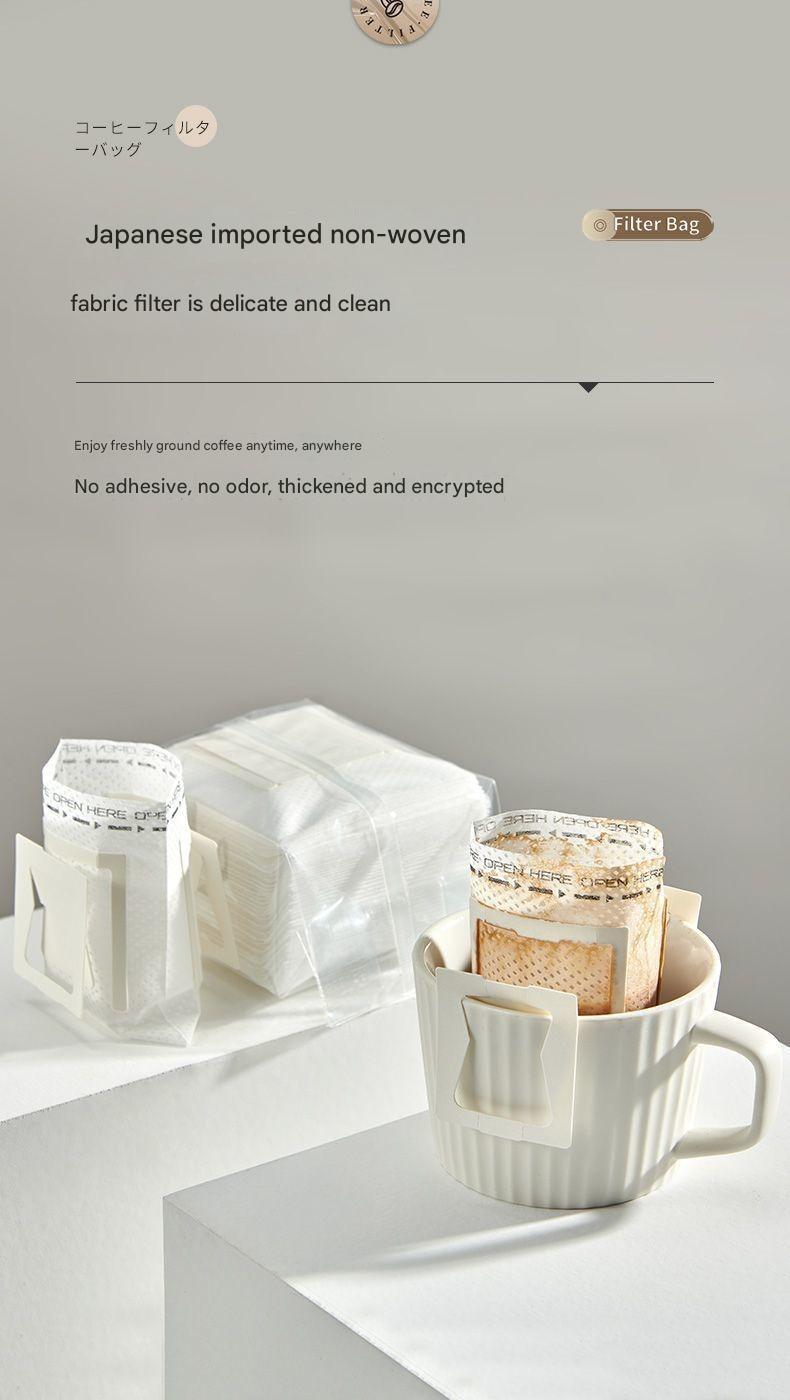 Disposable Coffee Filter Bags Pour-Over Coffee Grounds Filter Paper Imported Drip Coffee Filter Bags Coffee Filter Paper Drip Filter Paper