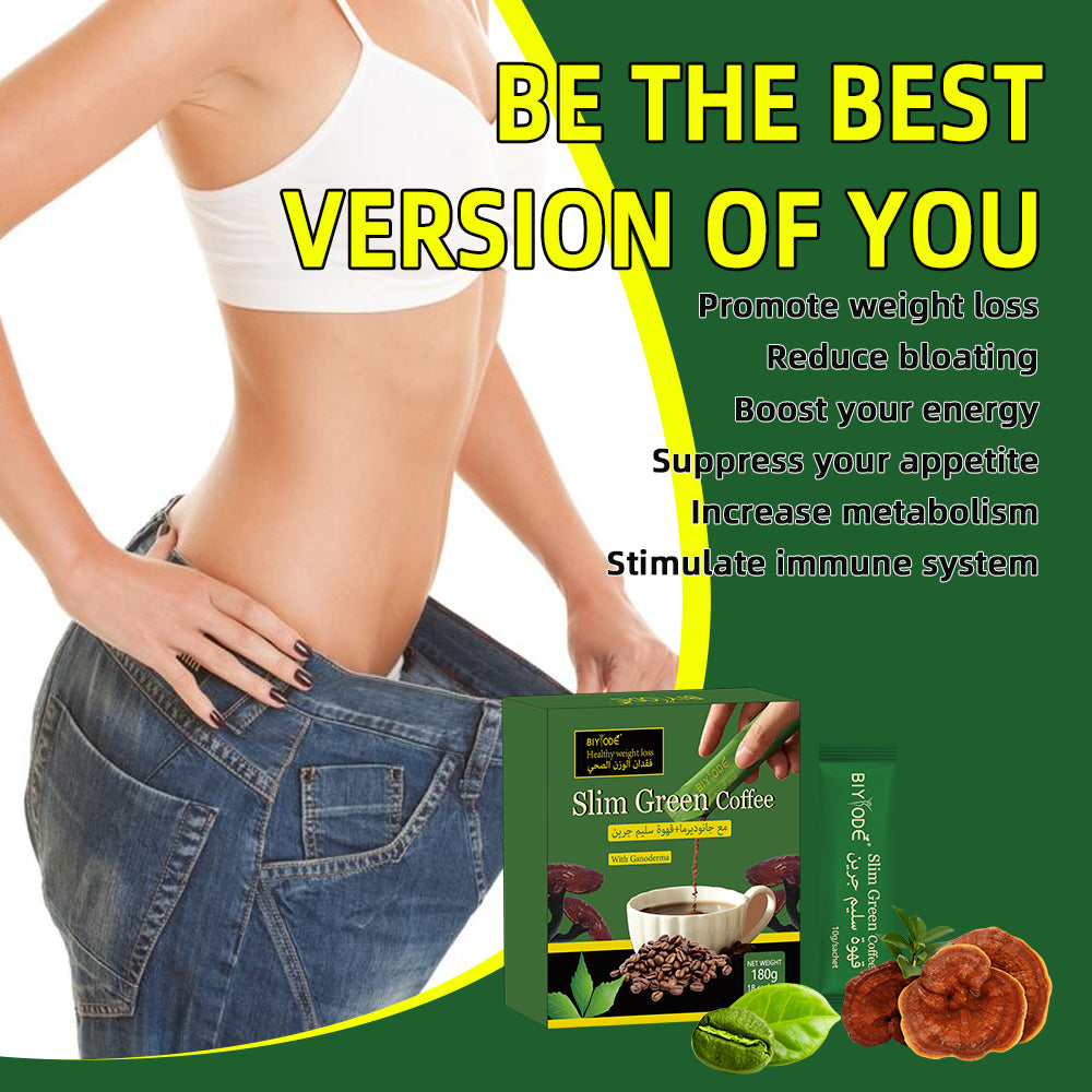 Private Label Slim Green Coffee Ganoderma Herbal Coffee Powder Custom OEM ODM Instant Slimming Coffee ISO HACCP Approved Suppress Appetite Boost Energy Detox Cleanse Fat Burning Coffee Wholesale